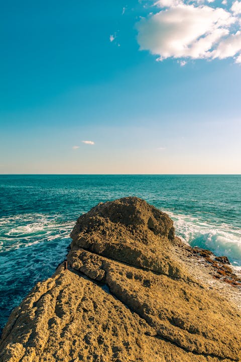 Experience the serene beauty of Ulcinj's rocky coastline with stunning sea views.